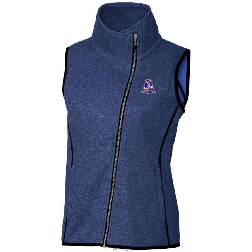 Patriots Jersey Γιλέκο με φερμουάρ με φερμουάρ με λογότυπο βασιλικού λογότυπου κοπής και ερείκης γυναίκες είδη ένδυσης VPDHTZ1009