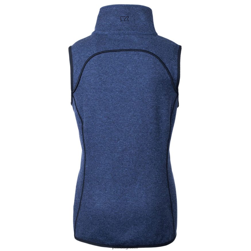 Patriots Jersey Γιλέκο με φερμουάρ με φερμουάρ με λογότυπο βασιλικού λογότυπου κοπής και ερείκης γυναίκες είδη ένδυσης VPDHTZ1009