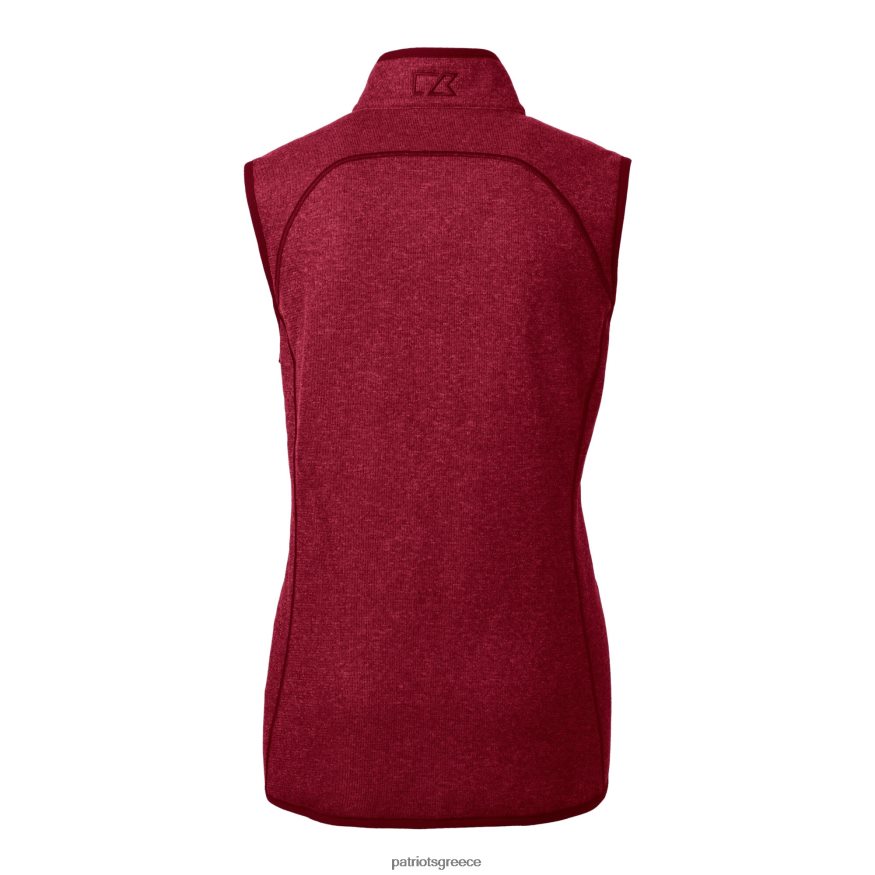 Patriots Jersey Πλεκτό πουλόβερ με λογότυπο κόκκινο κράνος γιλέκο με φερμουάρ γυναίκες είδη ένδυσης VPDHTZ848