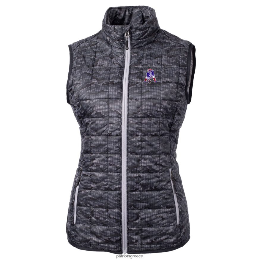 Patriots Jersey cutter & buck μαύρο λογότυπο τζάμπα φουσκωτό γιλέκο rainier primaloft eco με πλήρες φερμουάρ γυναίκες είδη ένδυσης VPDHTZ1018