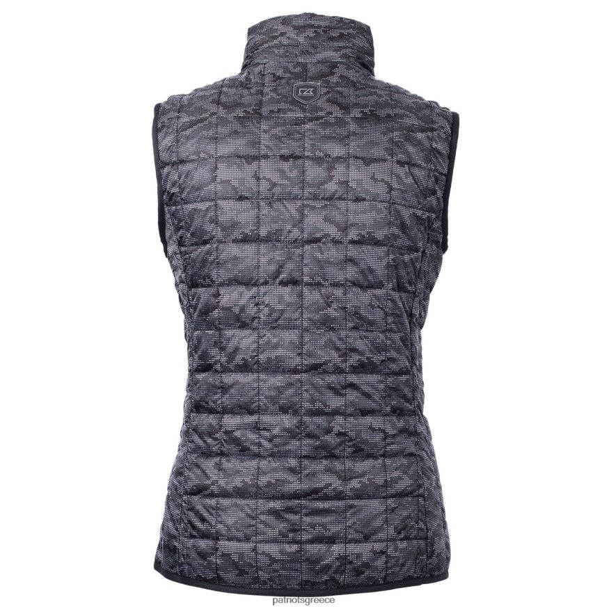 Patriots Jersey cutter & buck μαύρο λογότυπο τζάμπα φουσκωτό γιλέκο rainier primaloft eco με πλήρες φερμουάρ γυναίκες είδη ένδυσης VPDHTZ1018