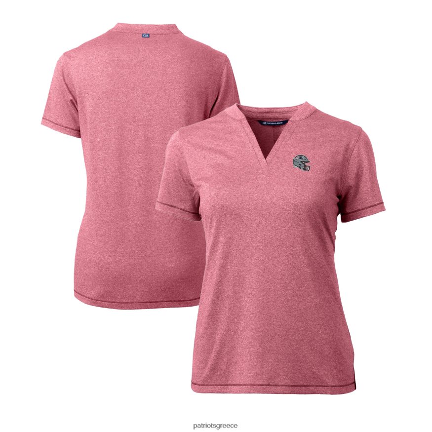 Patriots Jersey Κόφτης & Buck Heather κόκκινο κράνος λογότυπο drytec σφυρηλάτηση τεντωμένο επάνω μέρος της λεπίδας με λαιμόκοψη γυναίκες είδη ένδυσης VPDHTZ2650