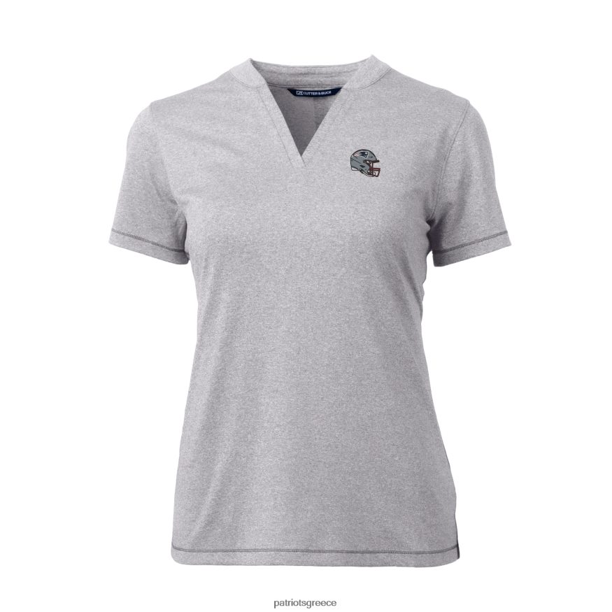 Patriots Jersey λογότυπο κράνους κόφτη & buck ερείκης γκρι κράνος drytec forge ελαστικό επάνω μέρος με λαιμόκοψη v γυναίκες είδη ένδυσης VPDHTZ2648