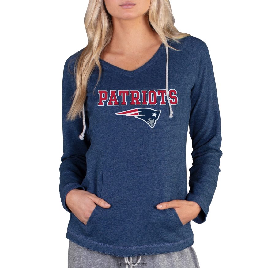 Patriots Jersey concepts sport Navy mainstream με κουκούλα με μακρύ μανίκι v-λαιμόκοψη γυναίκες είδη ένδυσης VPDHTZ2709