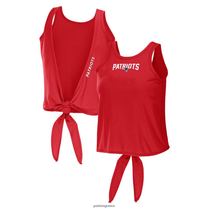 Patriots Jersey φορούν από την erin andrews κόκκινη ανοιχτή πλάτη twist tie top tank γυναίκες είδη ένδυσης VPDHTZ2713