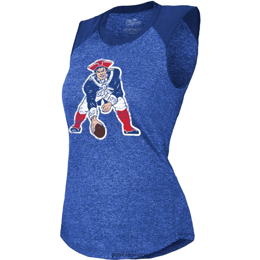 Patriots Jersey μαγευτικές κλωστές βασιλικό ρετρό tri-blend ρεγκλάν φανελάκι μυών γυναίκες είδη ένδυσης VPDHTZ2788