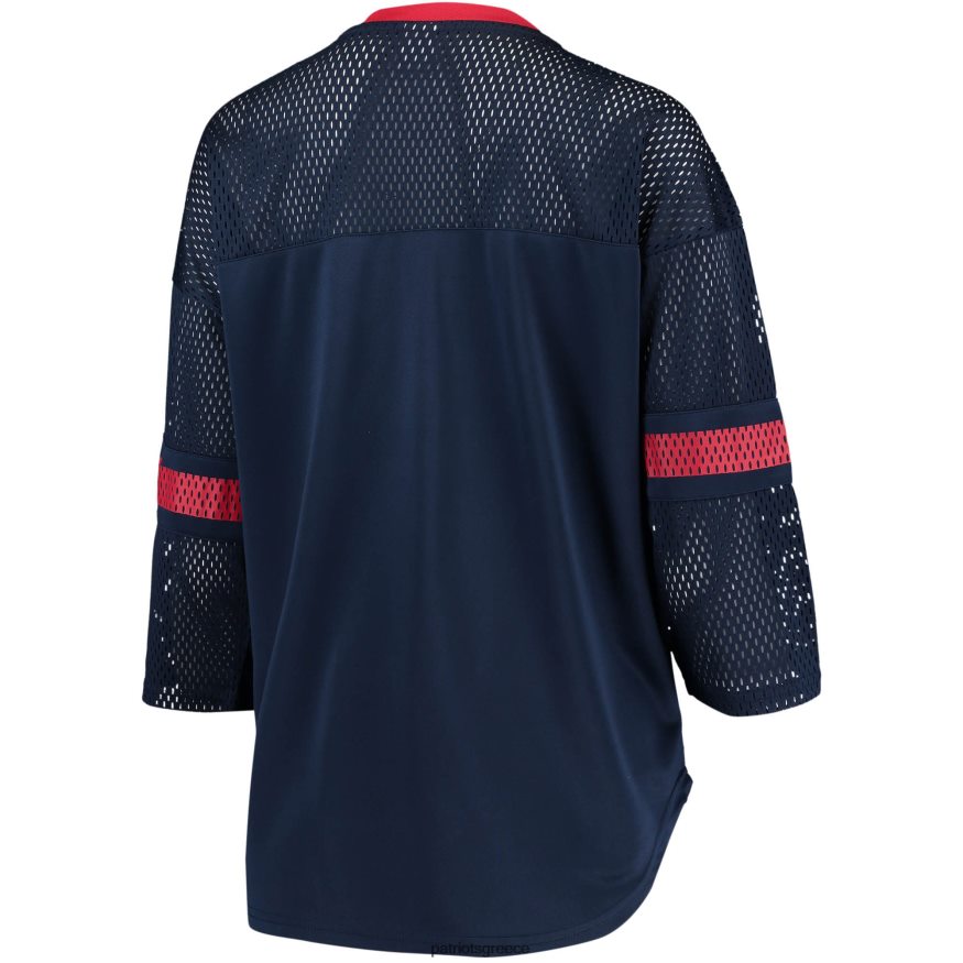 Patriots Jersey μπλουζάκι με μανίκια 3/4 με λαιμόκοψη και λαιμόκοψη γυναίκες είδη ένδυσης VPDHTZ2787