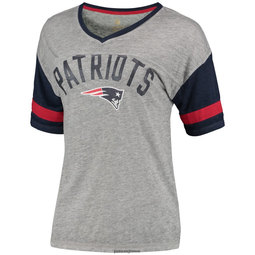 Patriots Jersey Junior's heathered grey let's huddle t-shirt burnout γυναίκες είδη ένδυσης VPDHTZ2714