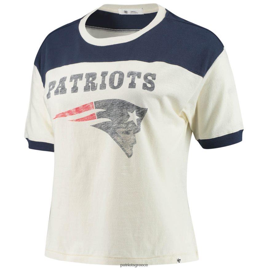 Patriots Jersey T-shirt 47 κρεμ/navy billie cropped γυναίκες είδη ένδυσης VPDHTZ2741