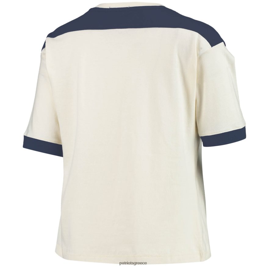 Patriots Jersey T-shirt 47 κρεμ/navy billie cropped γυναίκες είδη ένδυσης VPDHTZ2741
