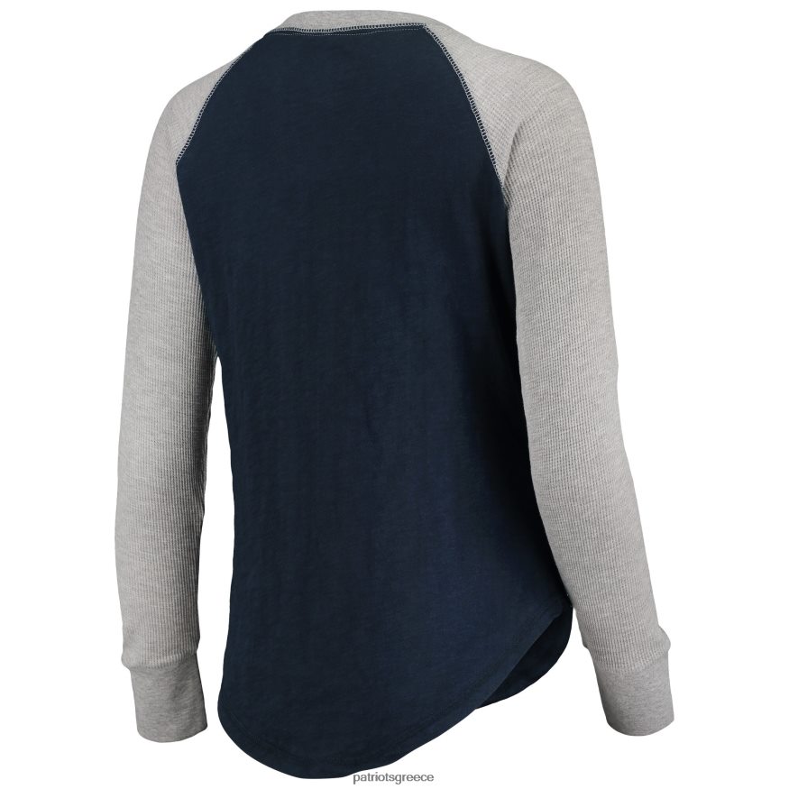 Patriots Jersey ελαφρύ μακρυμάνικο μπλουζάκι με ναυτική βάφλα ρεγκλάν γυναίκες είδη ένδυσης VPDHTZ2717