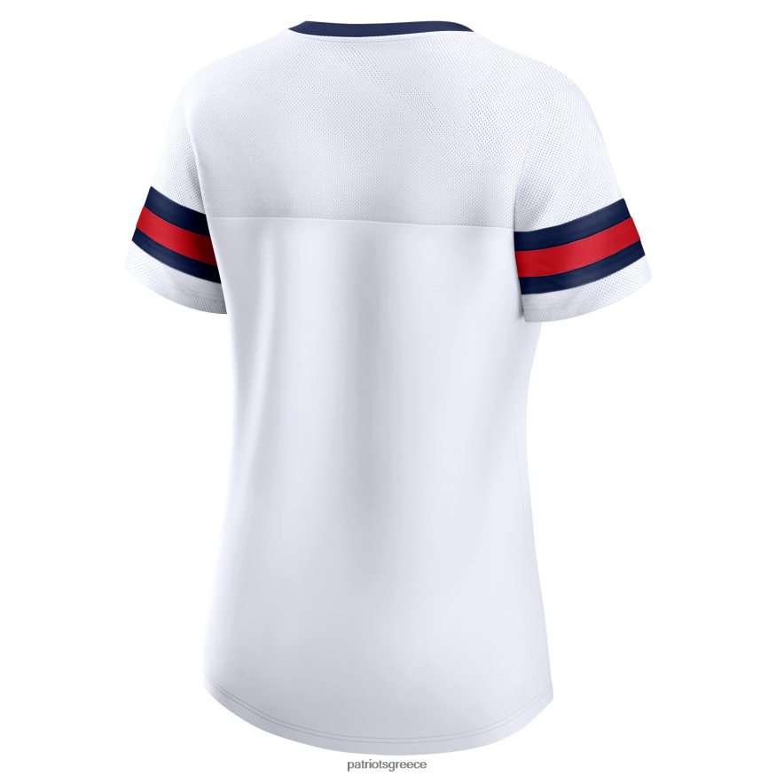 Patriots Jersey φανατικοί επώνυμα λευκό κυριακάτικο καλύτερο μπλουζάκι με κορδόνια γυναίκες είδη ένδυσης VPDHTZ2723