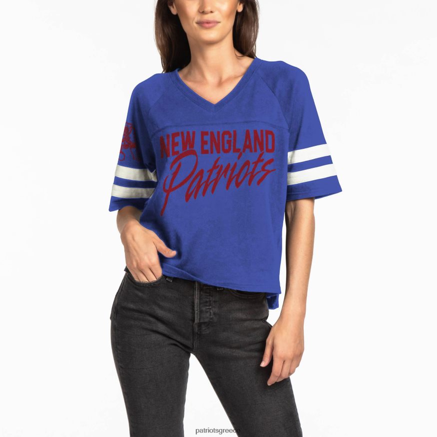 Patriots Jersey μπλουζάκι με λαιμόκοψη με μισό μανίκι βασιλικό ποδόσφαιρο πρόχειρο φαγητό γυναίκες είδη ένδυσης VPDHTZ2765