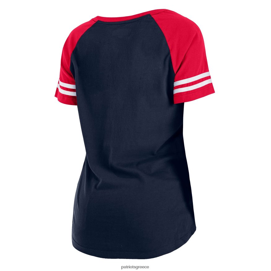 Patriots Jersey νέας εποχής ναυτικό/κόκκινο ελαφρύ μπλουζάκι ρεγκλάν με κορδόνια γυναίκες είδη ένδυσης VPDHTZ2789