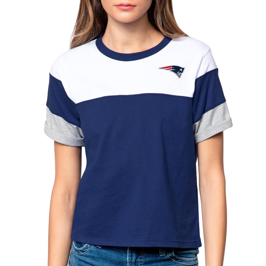 Patriots Jersey antigua white/navy flip t-shirt γυναίκες είδη ένδυσης VPDHTZ2828