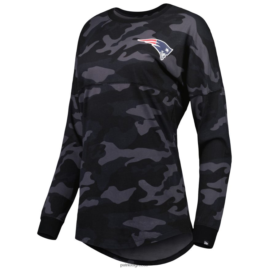 Patriots Jersey μακρυμάνικο μπλουζάκι μαύρο camo νέας εποχής γυναίκες είδη ένδυσης VPDHTZ2662