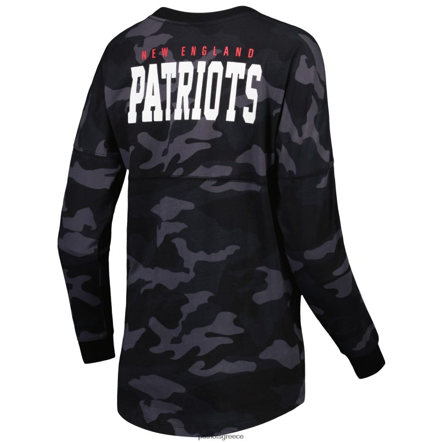 Patriots Jersey μακρυμάνικο μπλουζάκι μαύρο camo νέας εποχής γυναίκες είδη ένδυσης VPDHTZ2662