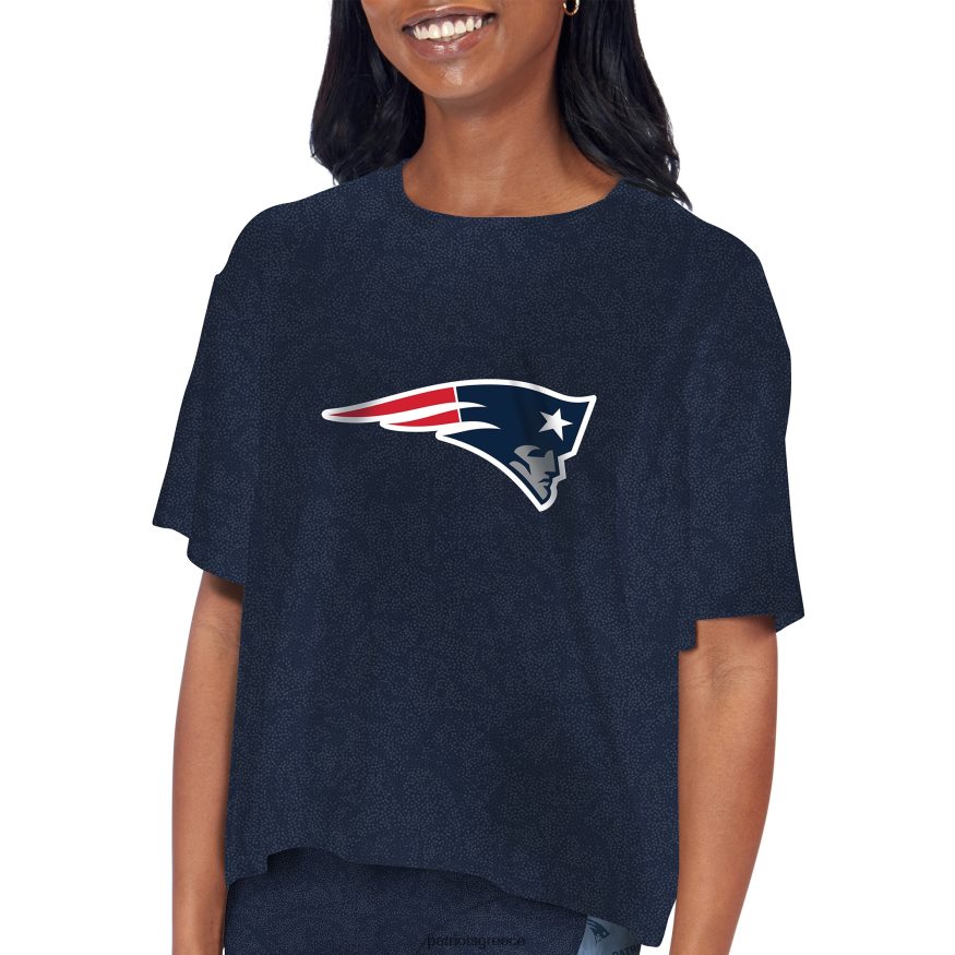 Patriots Jersey certo navy cropped μπλουζάκι γυναίκες είδη ένδυσης VPDHTZ2783