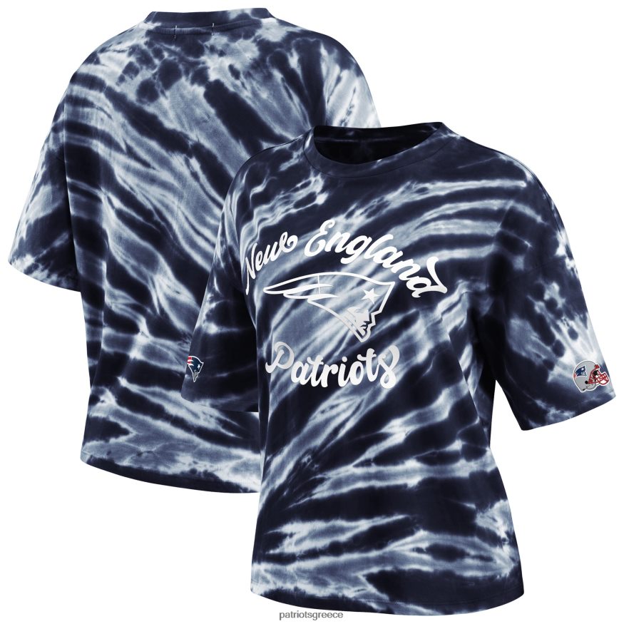 Patriots Jersey φοριέται από την erin andrews navy tie-dye t-shirt γυναίκες είδη ένδυσης VPDHTZ2705