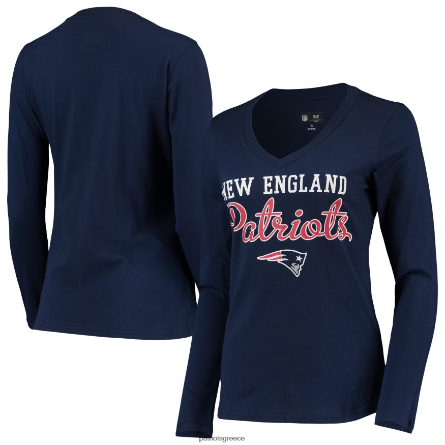 Patriots Jersey g-iii 4her by carl banks navy post season μακρυμάνικο μπλουζάκι με λαιμόκοψη γυναίκες είδη ένδυσης VPDHTZ2739