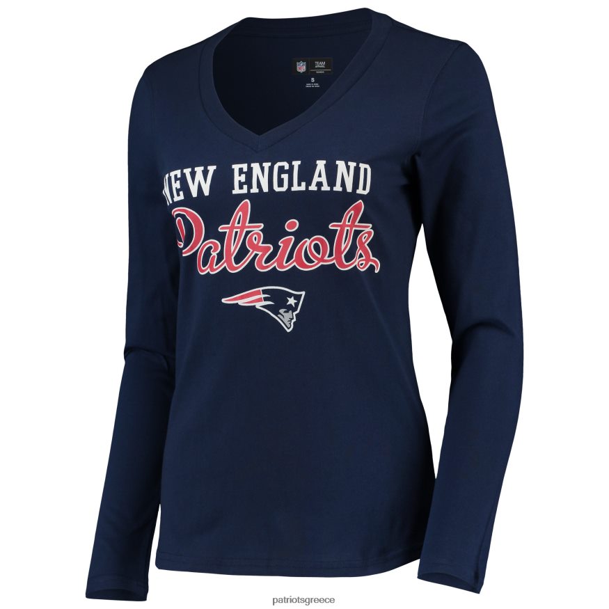 Patriots Jersey g-iii 4her by carl banks navy post season μακρυμάνικο μπλουζάκι με λαιμόκοψη γυναίκες είδη ένδυσης VPDHTZ2739