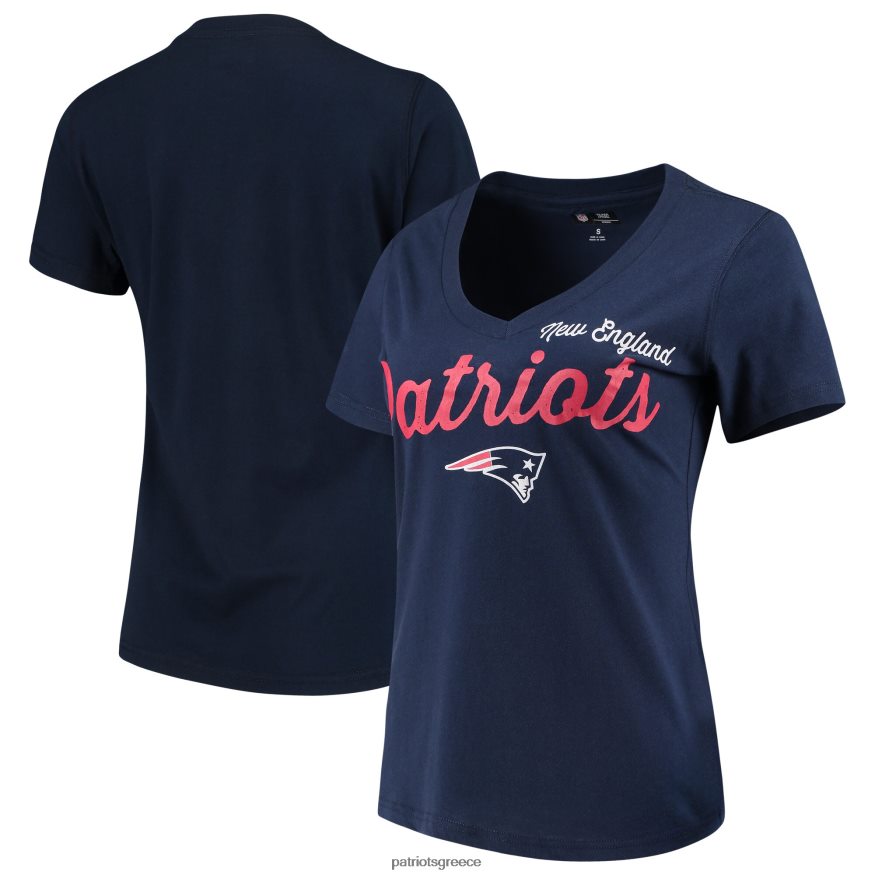 Patriots Jersey g-iii 4her by carl banks navy post season t-shirt με λαιμόκοψη γυναίκες είδη ένδυσης VPDHTZ2707