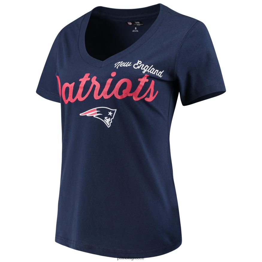 Patriots Jersey g-iii 4her by carl banks navy post season t-shirt με λαιμόκοψη γυναίκες είδη ένδυσης VPDHTZ2707