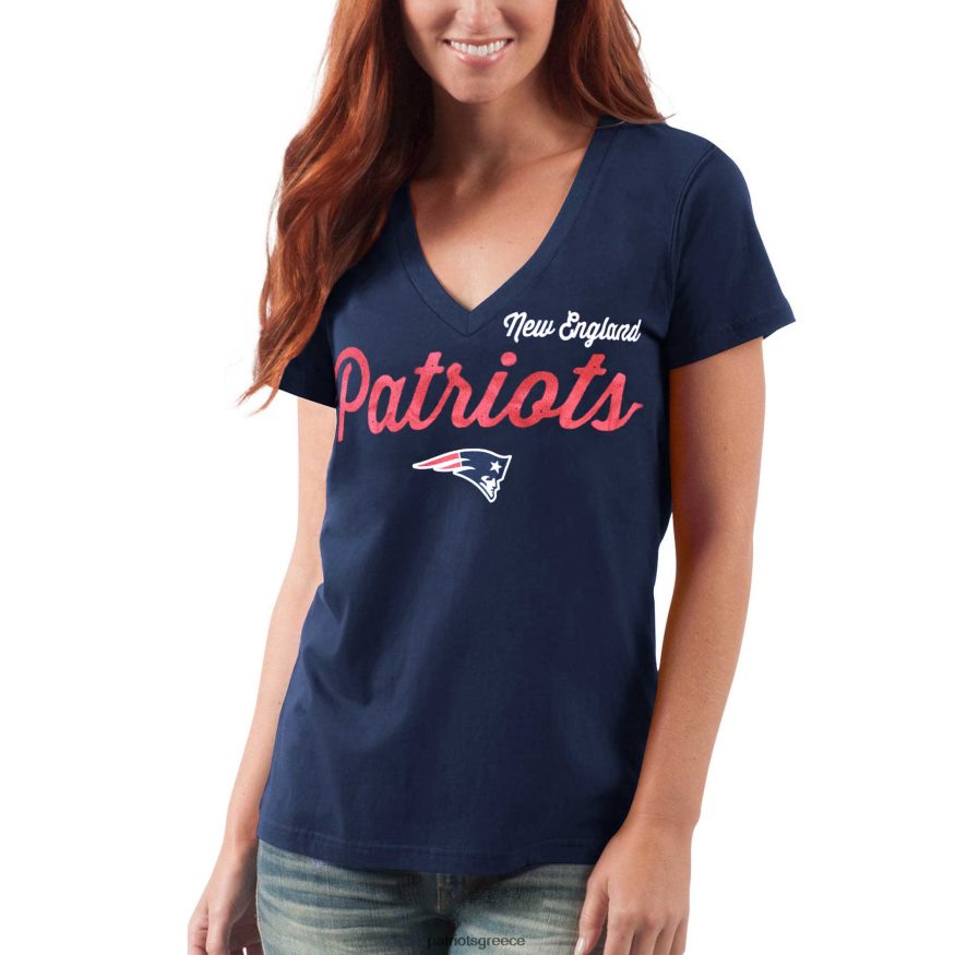 Patriots Jersey g-iii 4her by carl banks navy post season t-shirt με λαιμόκοψη γυναίκες είδη ένδυσης VPDHTZ2707