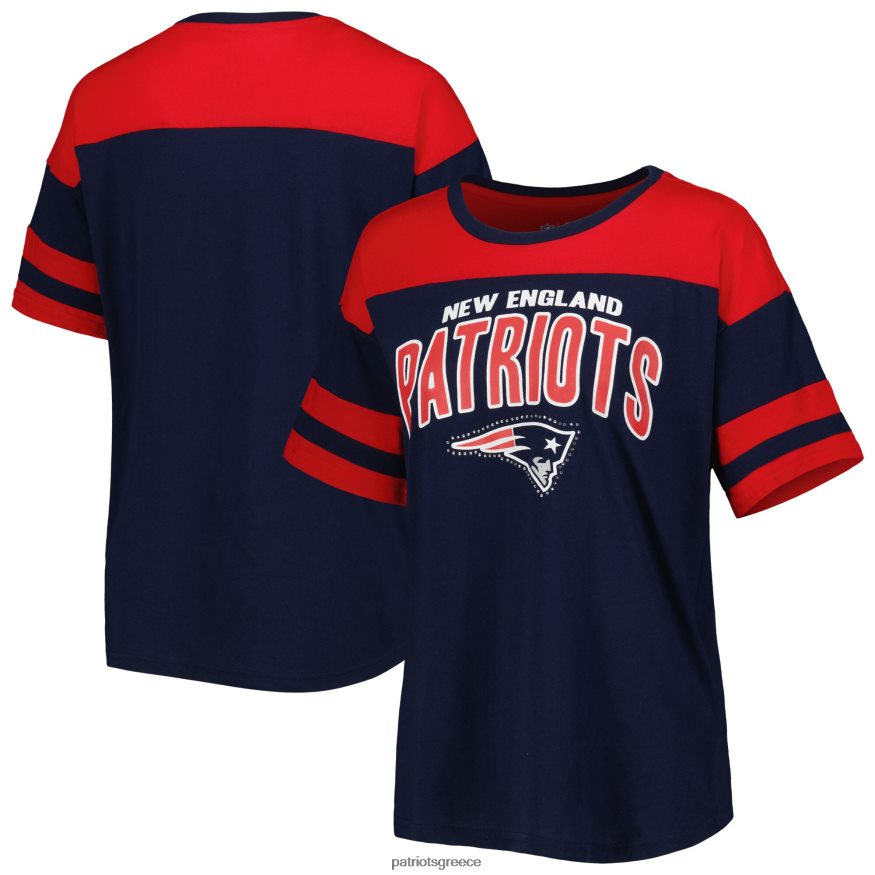 Patriots Jersey g-iii 4her by carl banks navy/red play the ball t-shirt γυναίκες είδη ένδυσης VPDHTZ2693