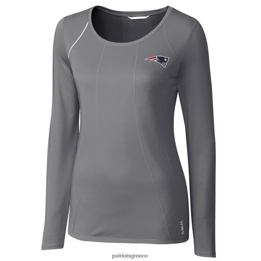 Patriots Jersey Μπλουζάκι με μακρυμάνικο κόφτη και γκρι jaimie με λαιμόκοψη γυναίκες είδη ένδυσης VPDHTZ2801