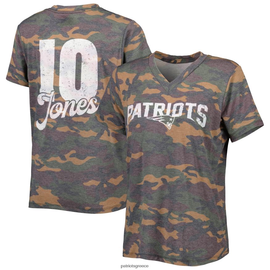 Patriots Jersey μαγευτικές κλωστές mac jones camo όνομα & νούμερο t-shirt με λαιμόκοψη γυναίκες είδη ένδυσης VPDHTZ2740