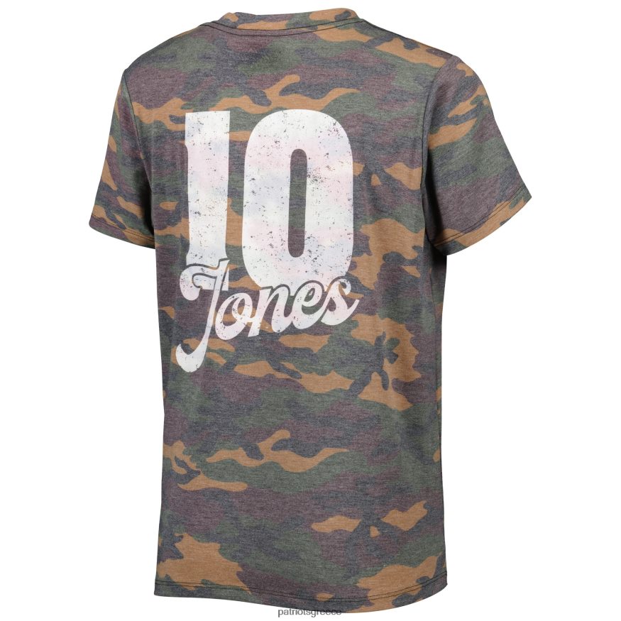 Patriots Jersey μαγευτικές κλωστές mac jones camo όνομα & νούμερο t-shirt με λαιμόκοψη γυναίκες είδη ένδυσης VPDHTZ2740