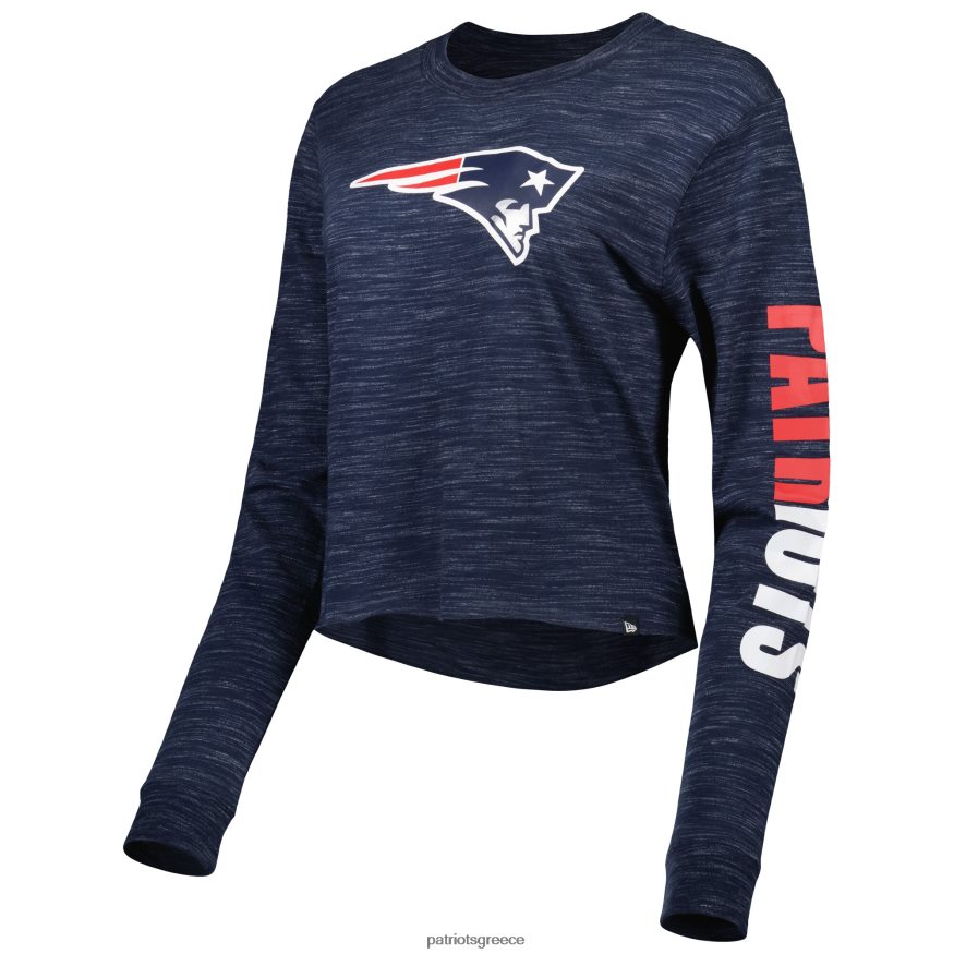Patriots Jersey μακρυμάνικο μπλουζάκι navy crop νέας εποχής γυναίκες είδη ένδυσης VPDHTZ2731