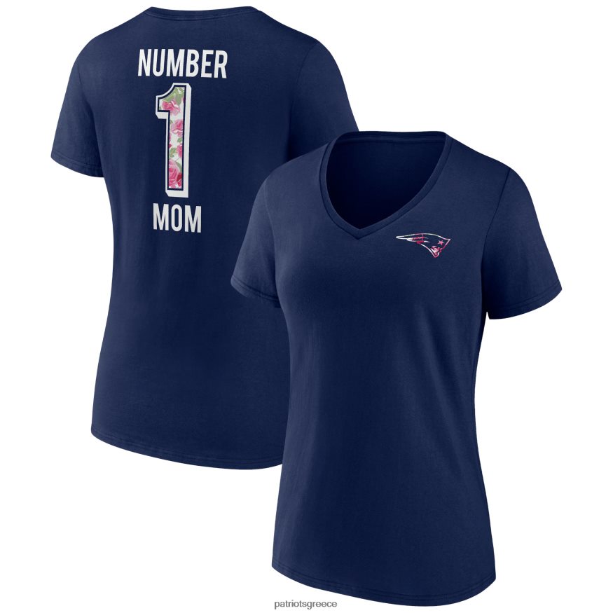 Patriots Jersey φανατικοί επώνυμα navy plus size μπλουζάκι για τη γιορτή της μητέρας #1 mom με λαιμόκοψη γυναίκες είδη ένδυσης VPDHTZ2725