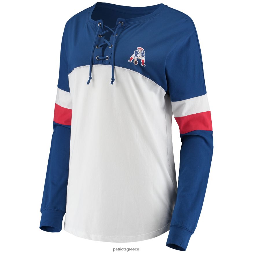 Patriots Jersey new era royal/λευκό αθλητικό ιστορικό πανεπιστήμιο με κορδόνι μπλουζάκι γυναίκες είδη ένδυσης VPDHTZ2749