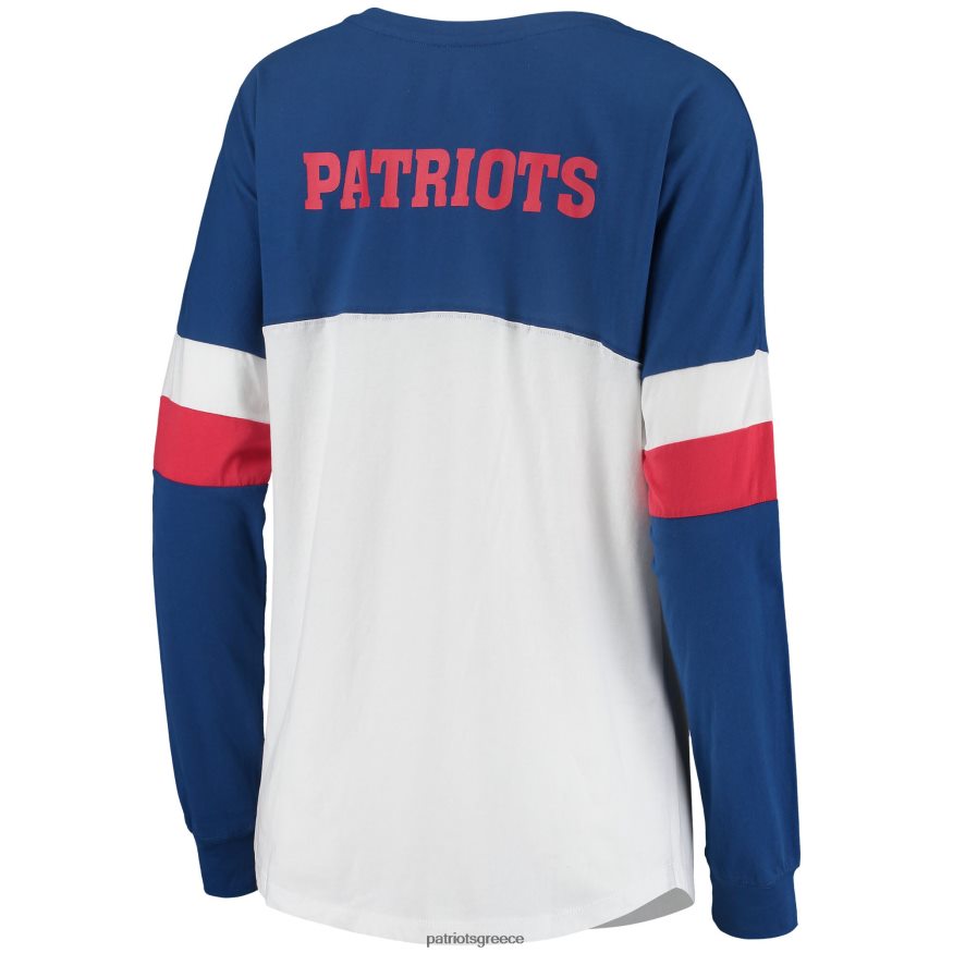 Patriots Jersey new era royal/λευκό αθλητικό ιστορικό πανεπιστήμιο με κορδόνι μπλουζάκι γυναίκες είδη ένδυσης VPDHTZ2749