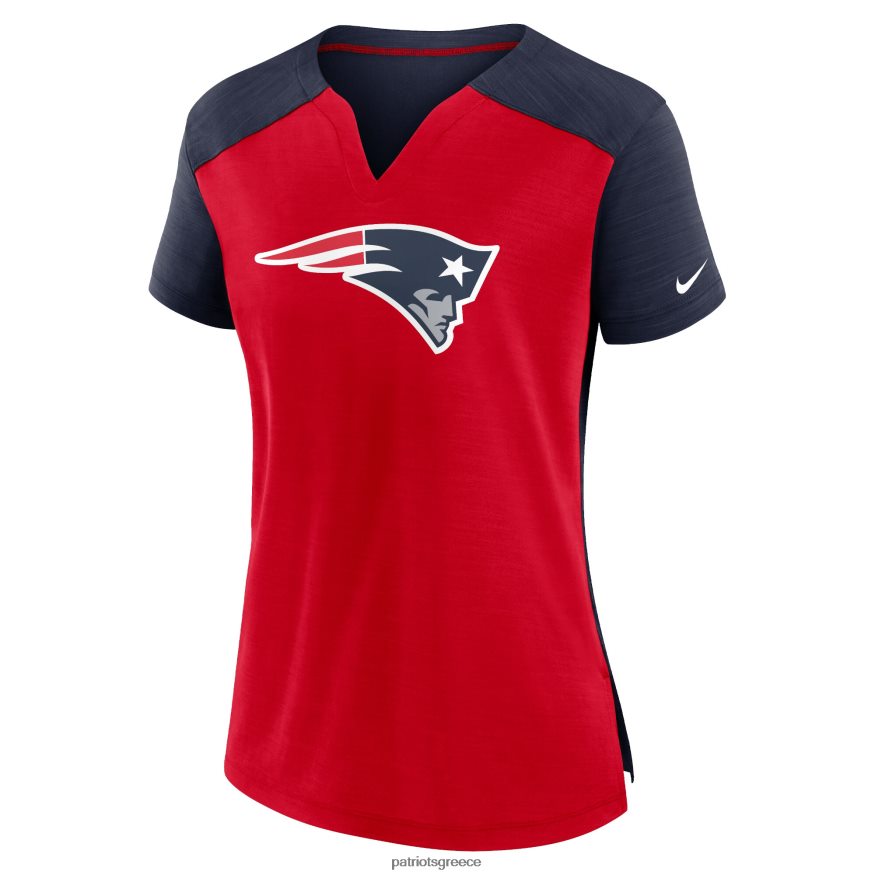 Patriots Jersey nike κόκκινο/ναυτικό μπλουζάκι με λαιμόκοψη υπερβαίνουν τις επιδόσεις γυναίκες είδη ένδυσης VPDHTZ2647