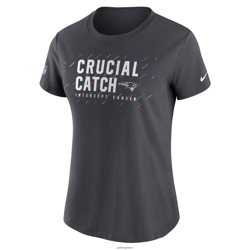Patriots Jersey Μπλουζάκι nike anthracite 2021 nfl crucial catch performance γυναίκες είδη ένδυσης VPDHTZ2777