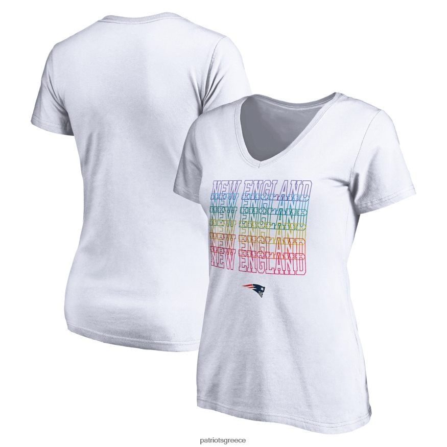 Patriots Jersey φανατικοί επώνυμα λευκό μπλουζάκι με λαιμόκοψη της πόλης pride γυναίκες είδη ένδυσης VPDHTZ2768