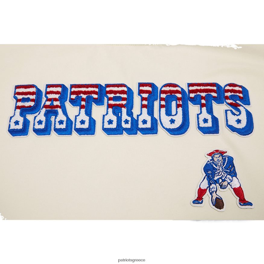 Patriots Jersey pro standard κρεμ ρετρό κλασικό κουτί cropped μπλουζάκι γυναίκες είδη ένδυσης VPDHTZ2655