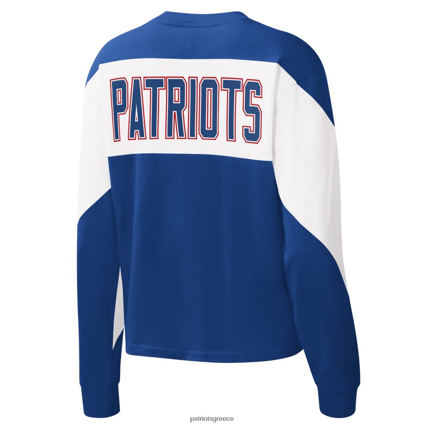 Patriots Jersey μακρυμάνικο μπλουζάκι starter royal insight crop tri-blend γυναίκες είδη ένδυσης VPDHTZ2678