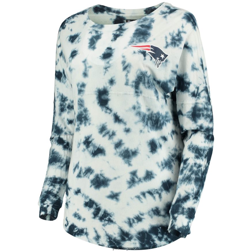 Patriots Jersey μακρυμάνικο t-shirt new era navy tie-dye γυναίκες είδη ένδυσης VPDHTZ2756