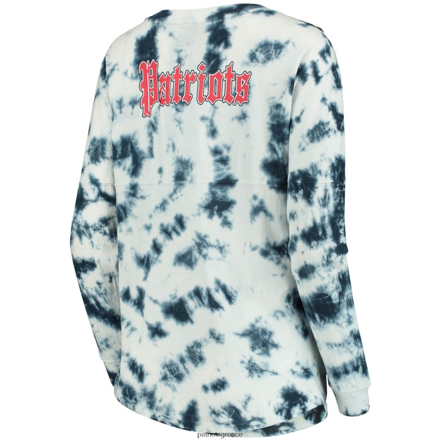 Patriots Jersey μακρυμάνικο t-shirt new era navy tie-dye γυναίκες είδη ένδυσης VPDHTZ2756