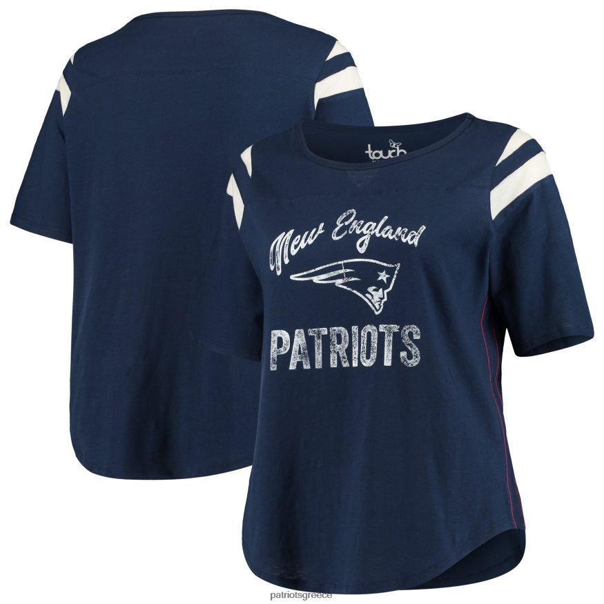 Patriots Jersey μπλουζάκι με μισό μανίκι touchdown με καμπύλη ναυτικού και μεγέθους γυναίκες είδη ένδυσης VPDHTZ2710