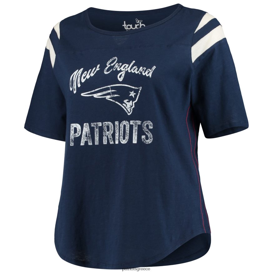 Patriots Jersey μπλουζάκι με μισό μανίκι touchdown με καμπύλη ναυτικού και μεγέθους γυναίκες είδη ένδυσης VPDHTZ2710