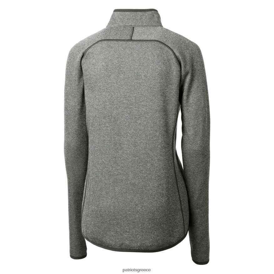 Patriots Jersey Κόφτερ & Buck Heather γκρι κράνος με λογότυπο πουλόβερ με πλεκτό σακάκι με φερμουάρ γυναίκες είδη ένδυσης VPDHTZ854