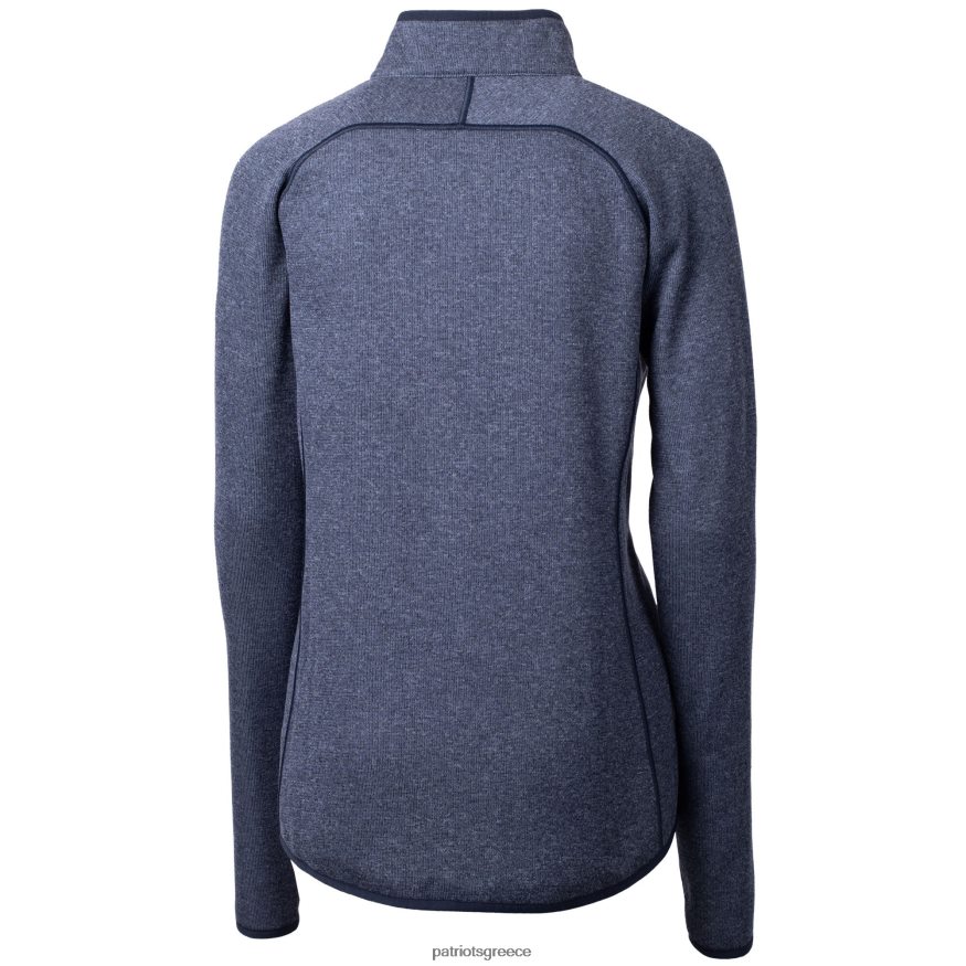 Patriots Jersey Πλεκτό φλις μπουφάν με φερμουάρ πουλόβερ ναυτικό γυναίκες είδη ένδυσης VPDHTZ1031