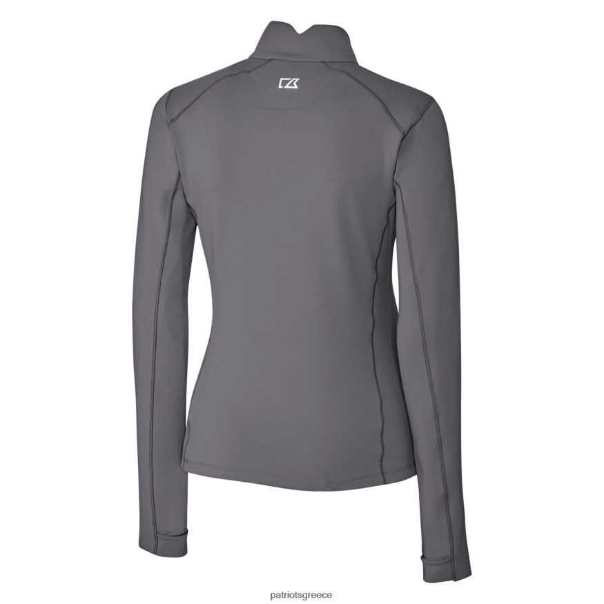 Patriots Jersey Τεντωμένο πουλόβερ με φερμουάρ τετράγωνο με λογότυπο από χάλυβα γυναίκες είδη ένδυσης VPDHTZ1039