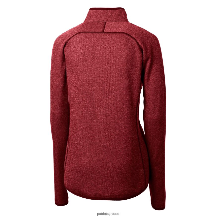 Patriots Jersey σακάκι με φερμουάρ με φερμουάρ, πουλόβερ με λογότυπο με κόκκινο κράνος γυναίκες είδη ένδυσης VPDHTZ855