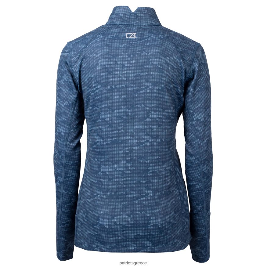 Patriots Jersey Μπλουζάκι πουλόβερ με φερμουάρ, με λογότυπο κόφτη & μπουκ γυναίκες είδη ένδυσης VPDHTZ882